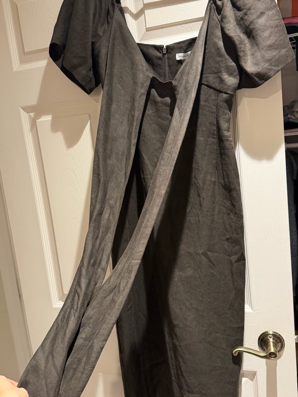 Banana Republic Brown Linen Sweetheart Maxi Dress - Picture 4 of 8
